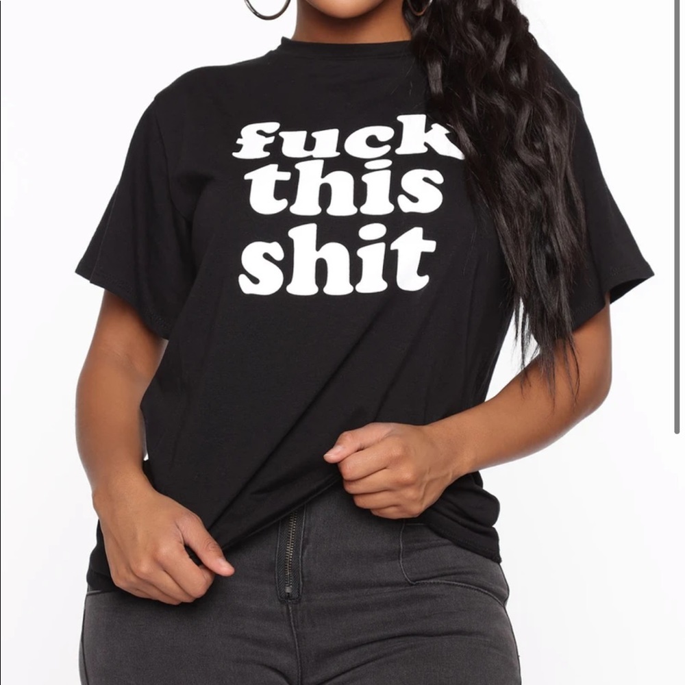 Black graphic tee shirt
